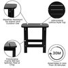 Flash Furniture Black Side Table and 2 Folding Adirondack Chairs JJ-C14505-2-T14001-BLK-GG